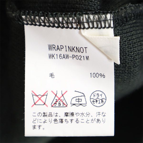 WRAPINKNOT ラッピンノット 日本製 長袖 ウール セーター 3 グリーン系 ニット レディース