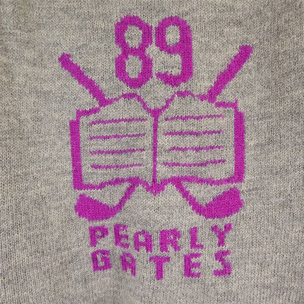PEARLY GATES パーリーゲイツ ゴルフ ニットジャケット 2 グレー系 日本製 レディース