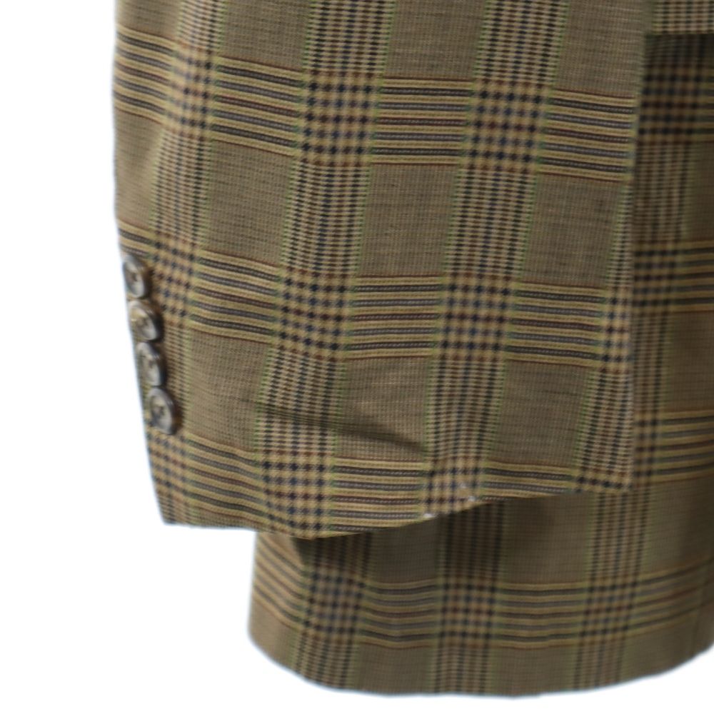 BURBERRY バーバリー チェック柄 テーラードジャケット 52L ブラウン系 LONDON メンズ