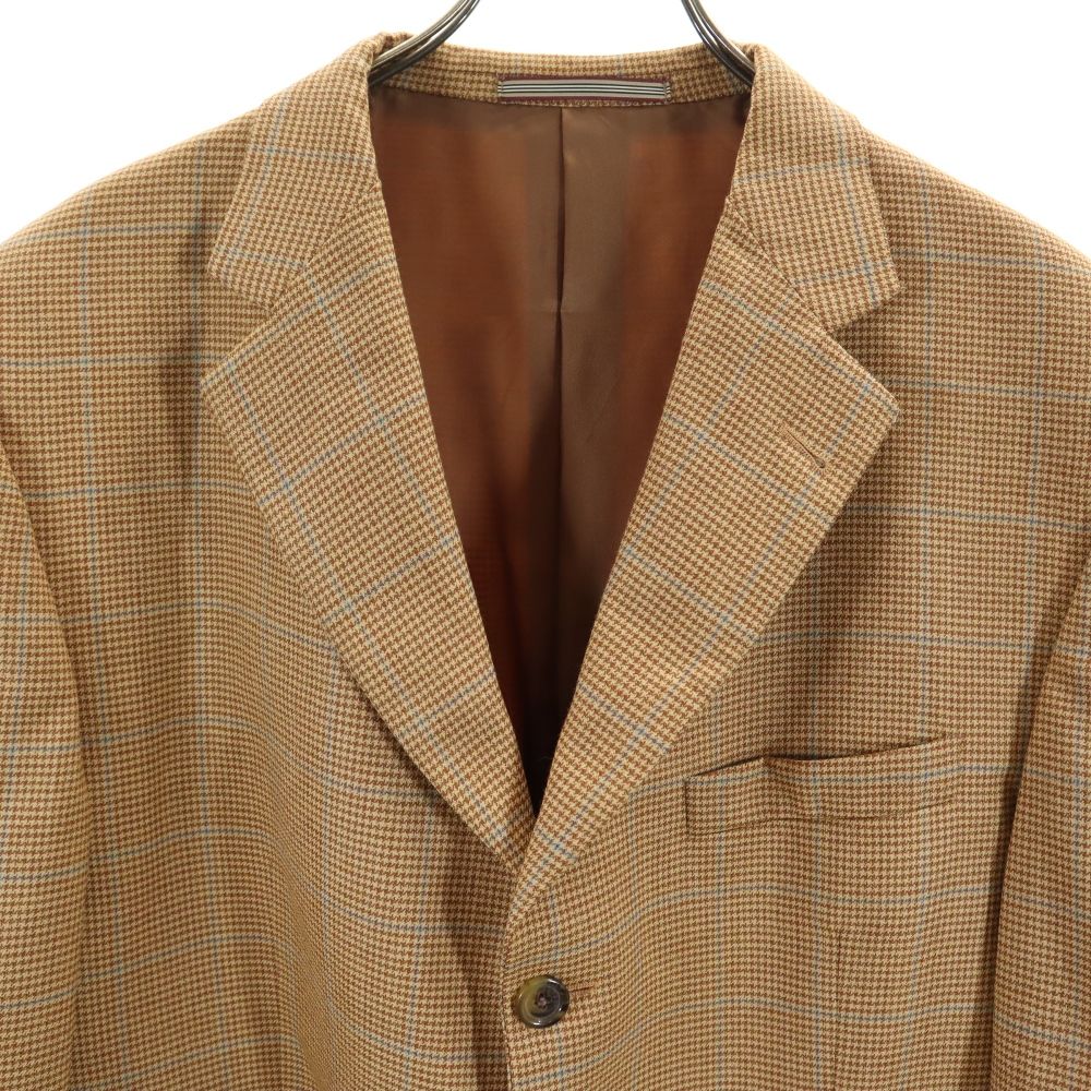 BURBERRY バーバリー 千鳥格子柄 ウール テーラードジャケット 42 ブラウン系 LONDON メンズ