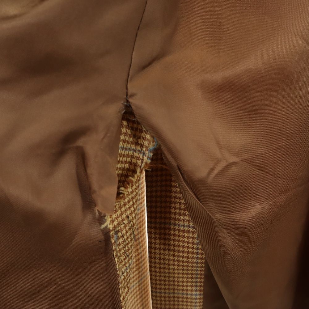 BURBERRY バーバリー 千鳥格子柄 ウール テーラードジャケット 42 ブラウン系 LONDON メンズ