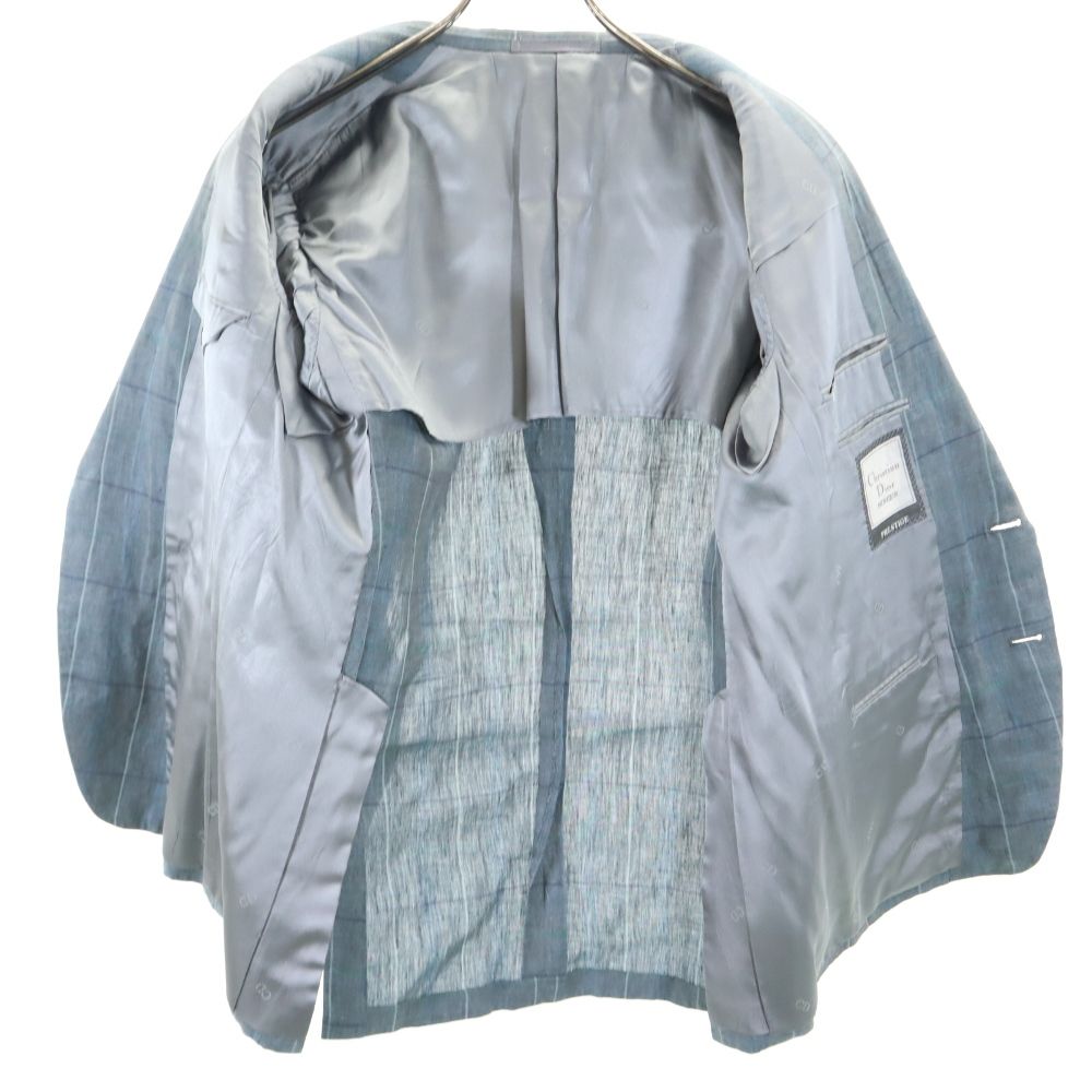 Christian Dior クリスチャンディオール 80s 90s オールド リネン100％ テーラードジャケット 92-83-165 グレー系 メンズ