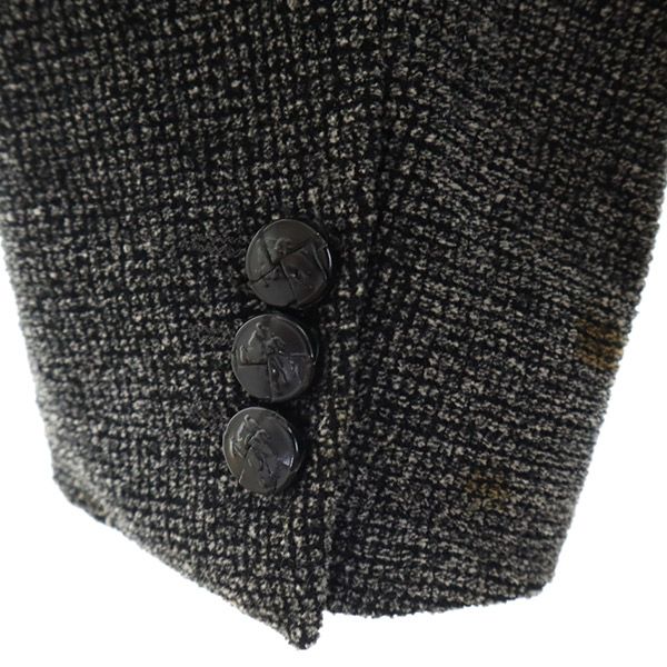 BURBERRY バーバリー 三陽商会 日本製 ウールブレンド テーラードジャケット S ブラック系 メンズ