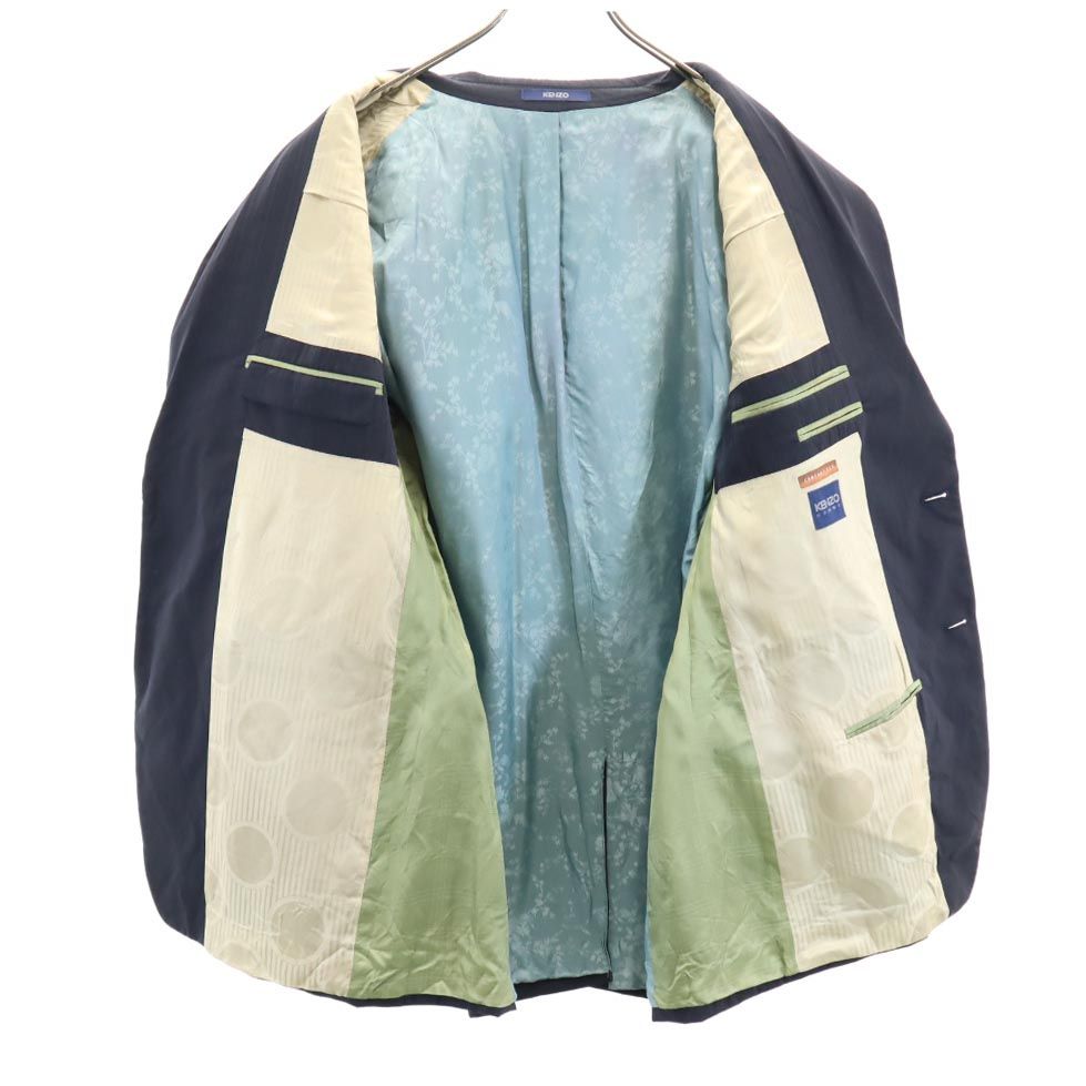 KENZO ケンゾー オム ウールブレンド テーラードジャケット 54 ネイビー HOMME メンズ