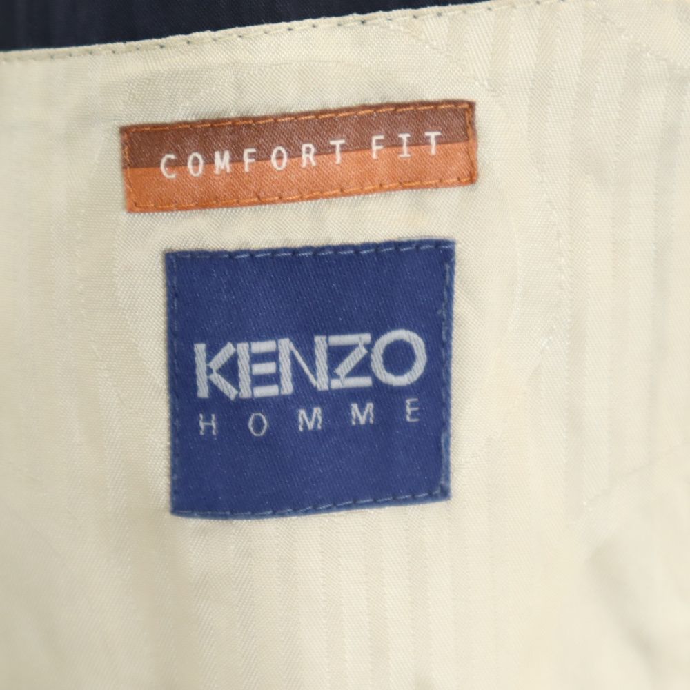 KENZO ケンゾー オム ウールブレンド テーラードジャケット 54 ネイビー HOMME メンズ