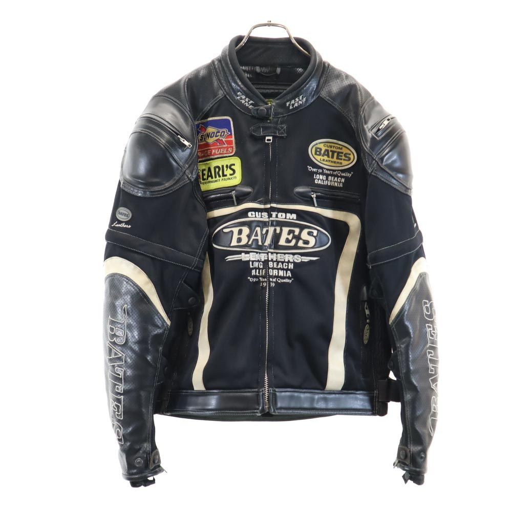 BATES ベイツ バイク ライナー付き 2way メッシュ ジャケット XXL ブラック系 ビッグサイズ プロテクター付き 半袖 メンズ