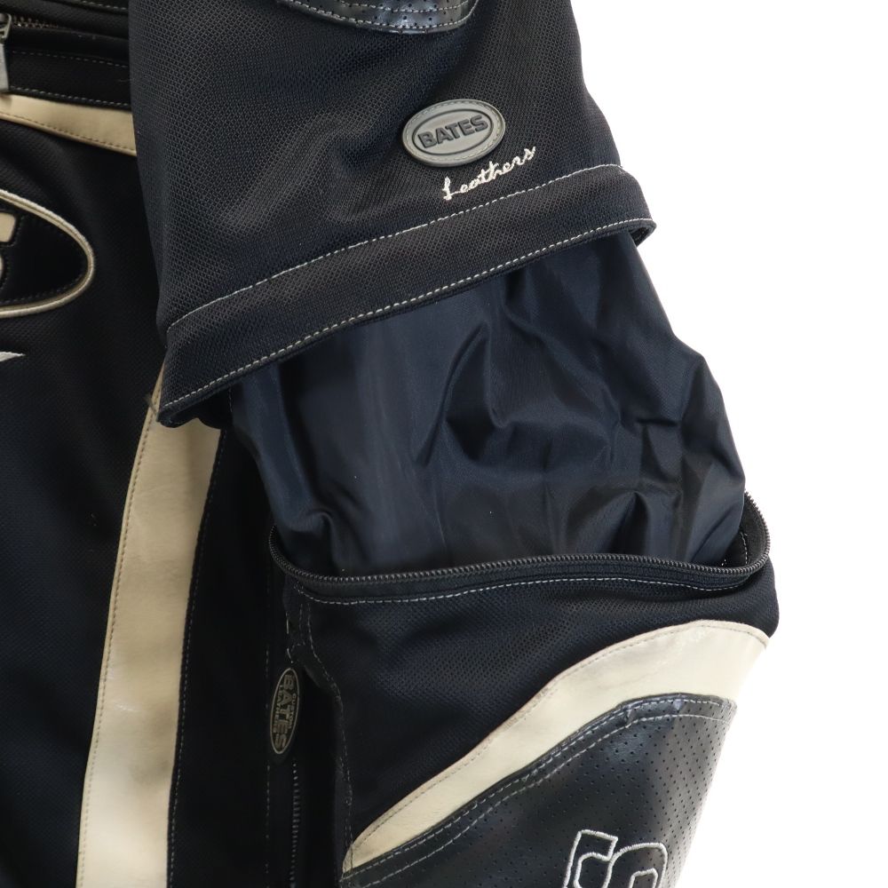 BATES ベイツ バイク ライナー付き 2way メッシュ ジャケット XXL ブラック系 ビッグサイズ プロテクター付き 半袖 メンズ