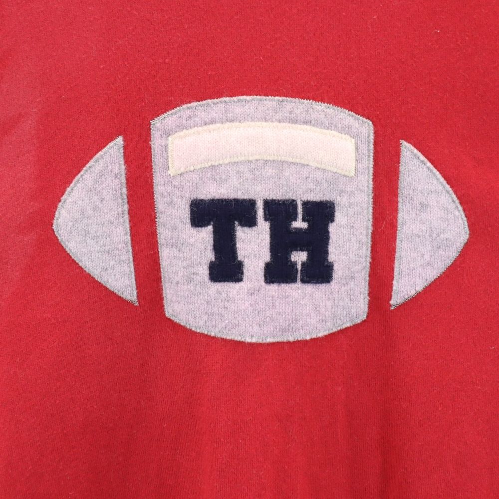 TOMMY HILFIGER トミーヒルフィガー 90s フラッグタグ オールド 長袖 Vネック Tシャツ M 赤系 ロンT メンズ