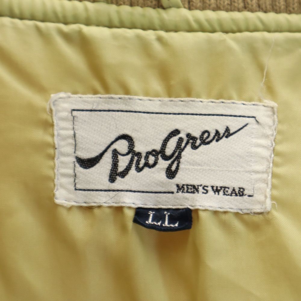 PROGRESS ジャパンヴィンテージ スウェード ジップジャケット LL ベージュ系 メンズ