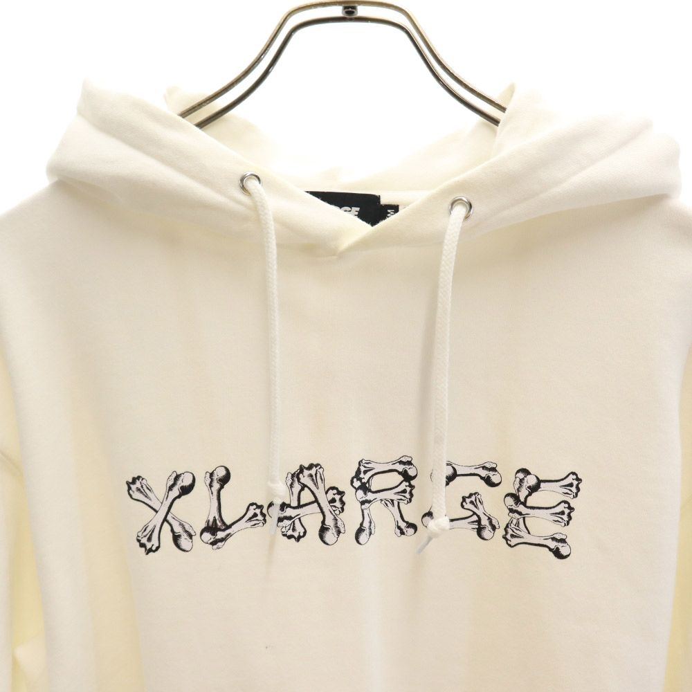 XLARGE エクストララージ 長袖 パーカー M ホワイト スウェット メンズ