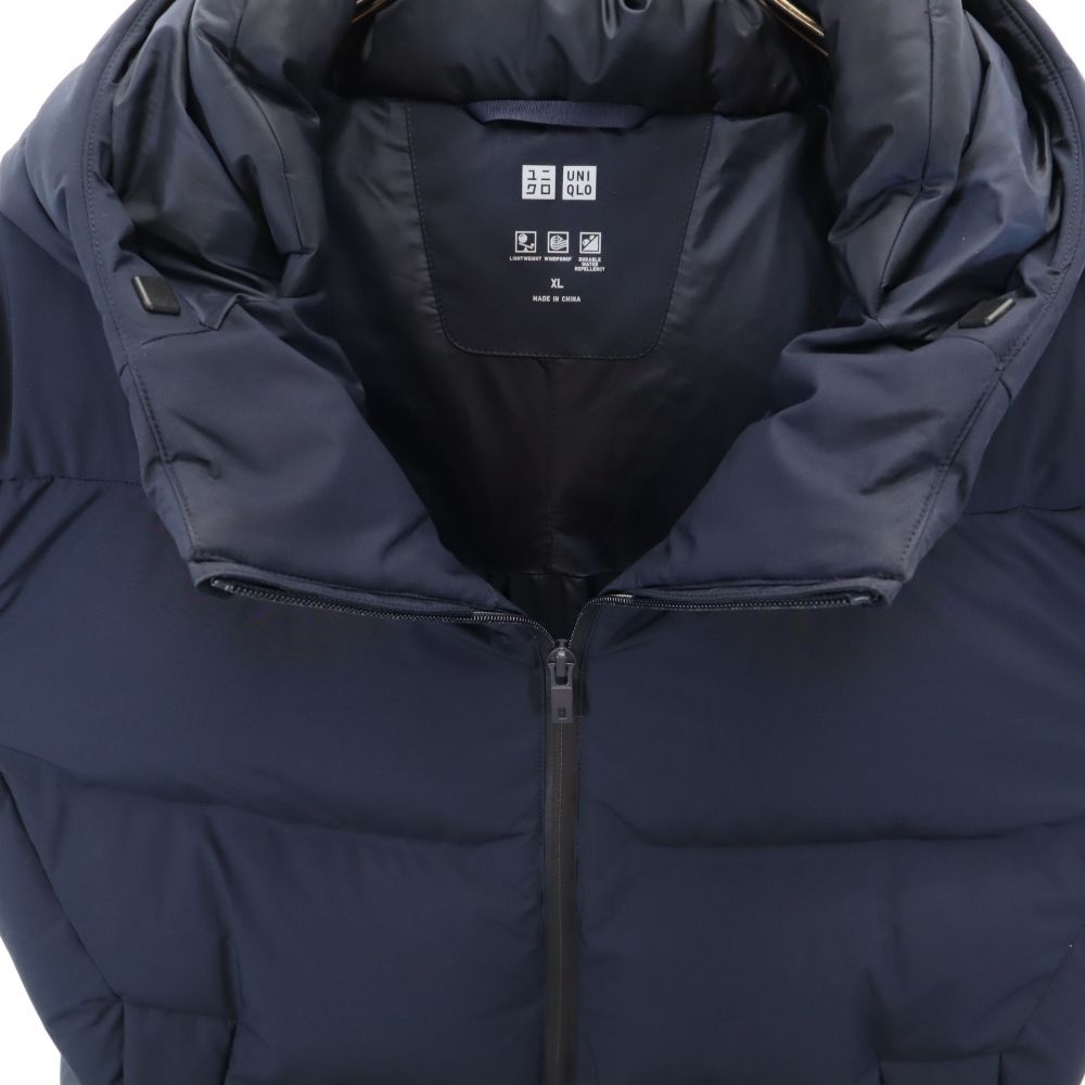 ユニクロ シームレス ダウンジャケット XL ネイビー UNIQLO メンズ