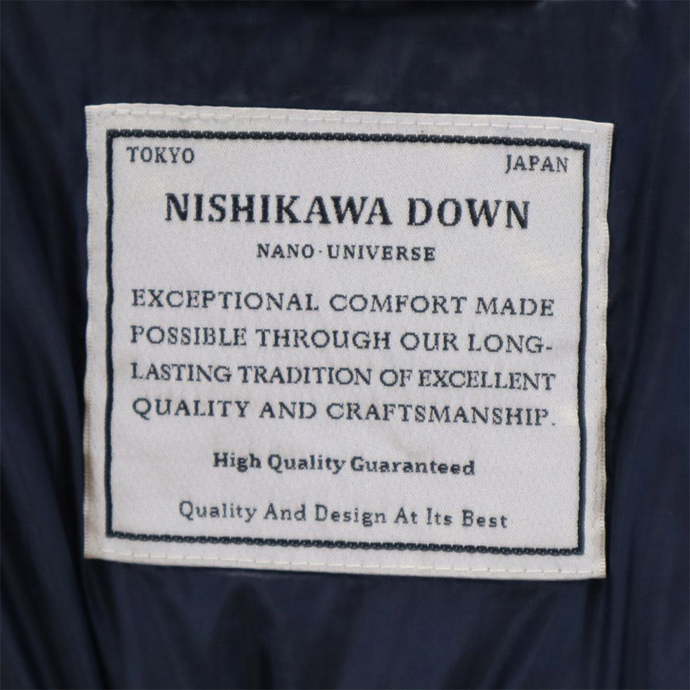 ナノユニバース 西川ダウン 長袖 ダウンジャケット S ネイビー系 nano universe nishikawa DOWN メンズ