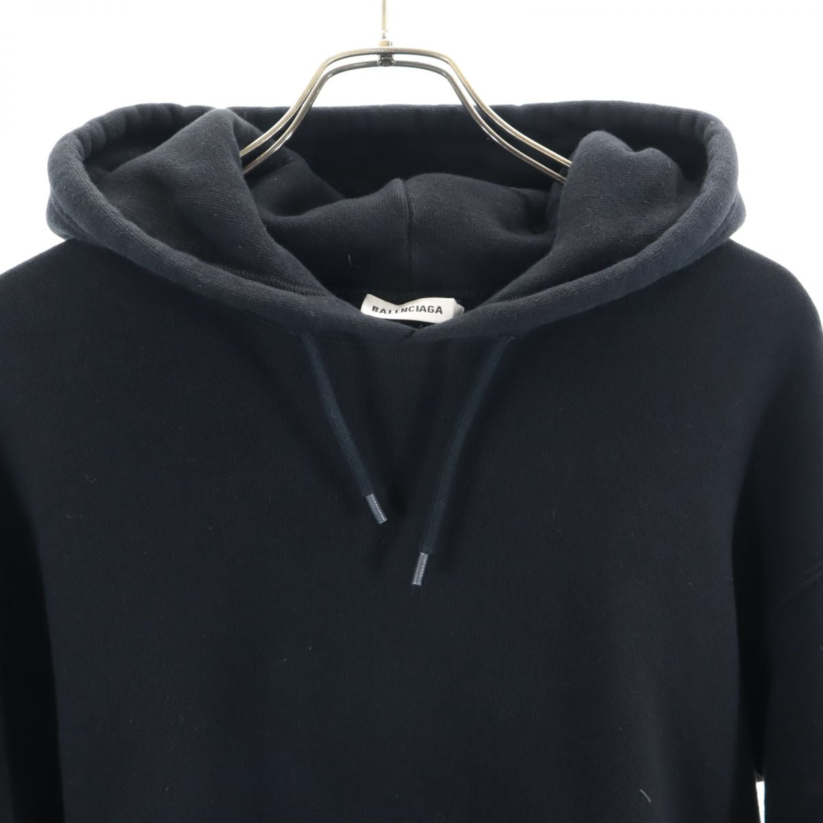 BALENCIAGA バレンシアガ 長袖 スウェットパーカー XS ブラック フード 裏起毛 レディース