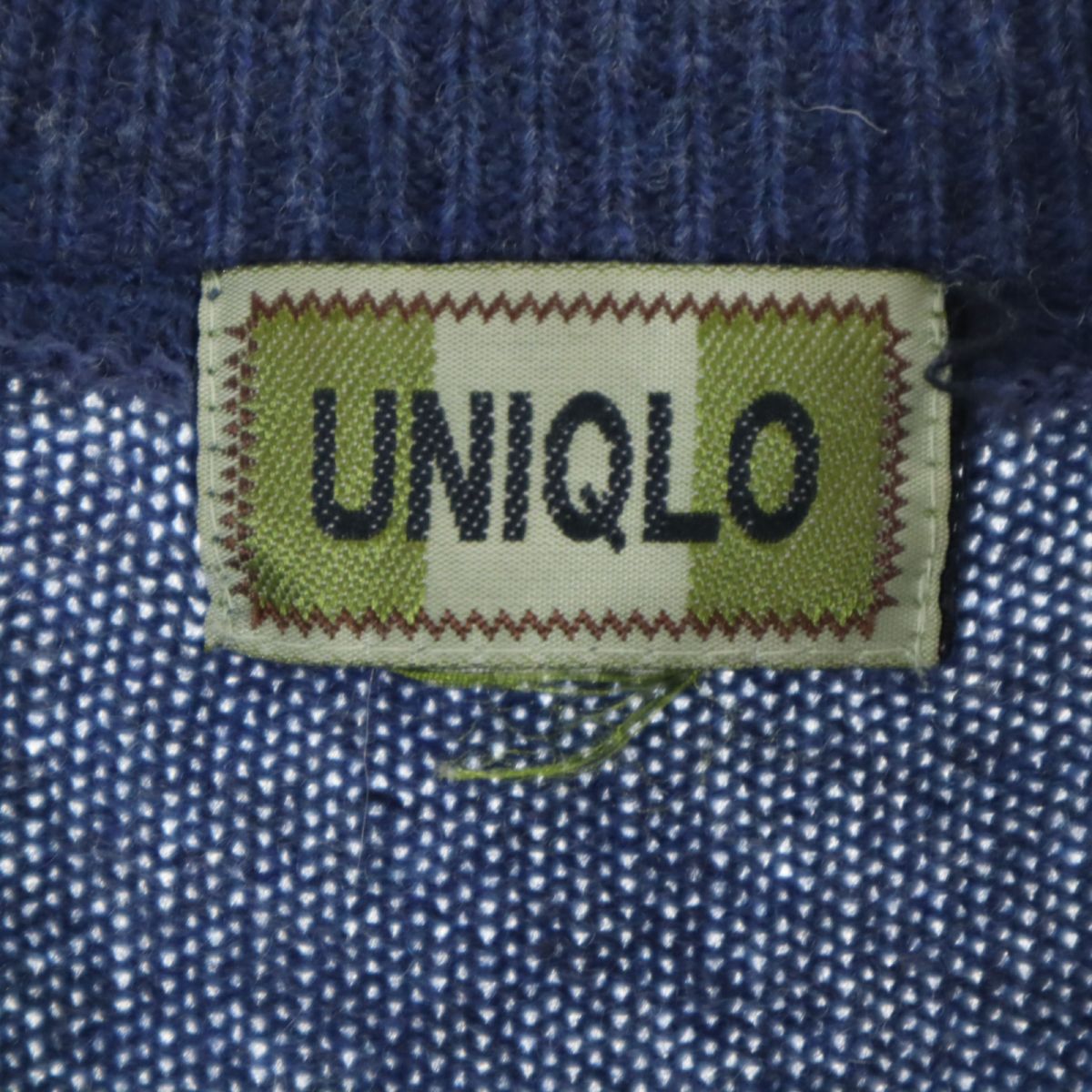 ユニクロ 長袖 ウール セーター ネイビー UNIQLO ニット メンズ