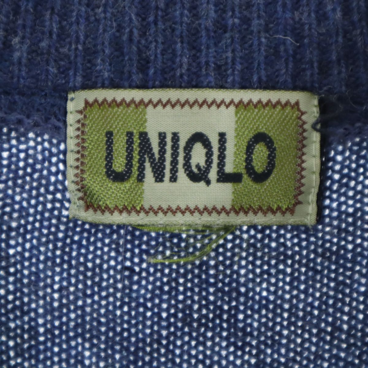 UNIQLO ユニクロ 長袖 ウール セーター ネイビー ニット メンズ