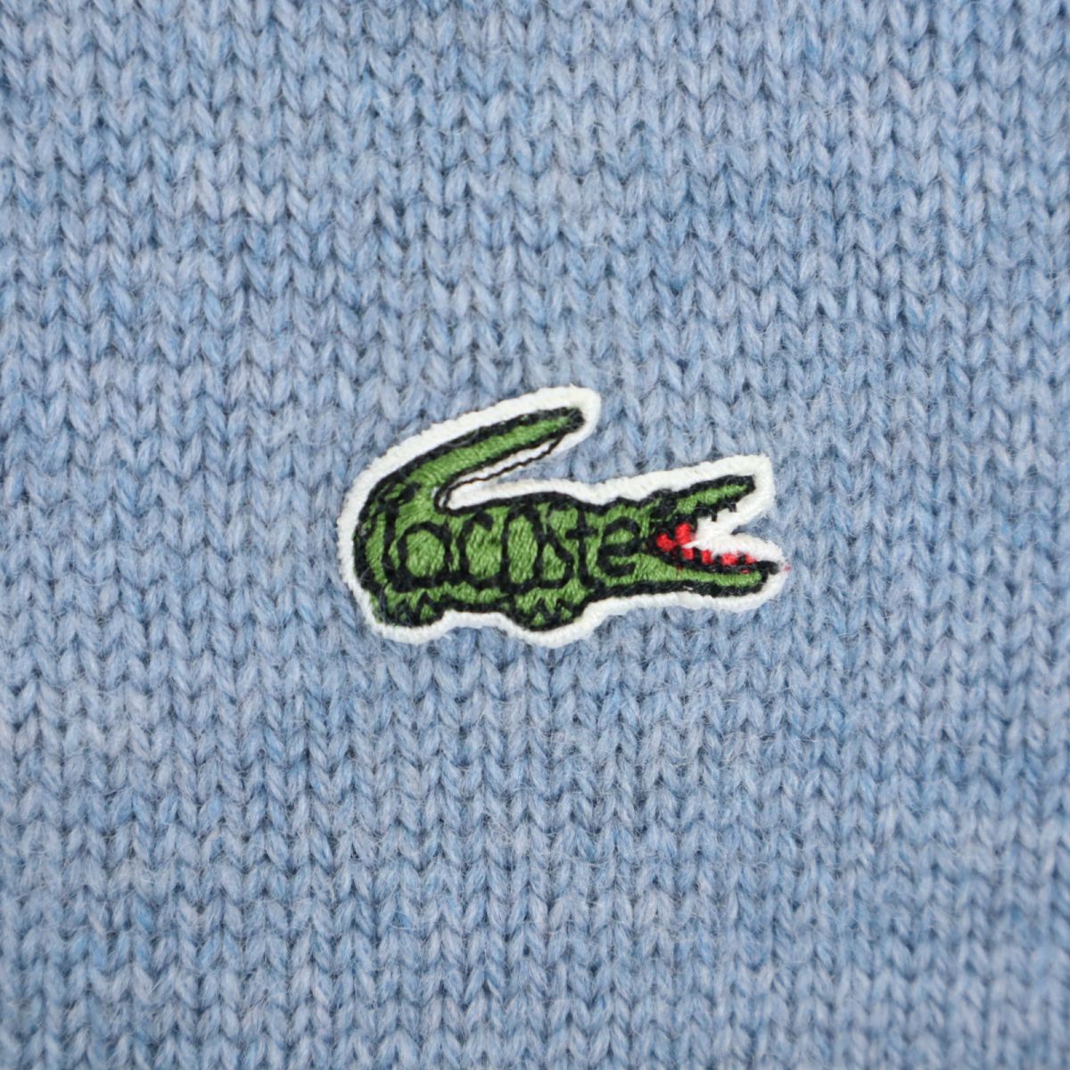 ラコステ 長袖 ウール セーター 3 ブルー LACOSTE ニット メンズ