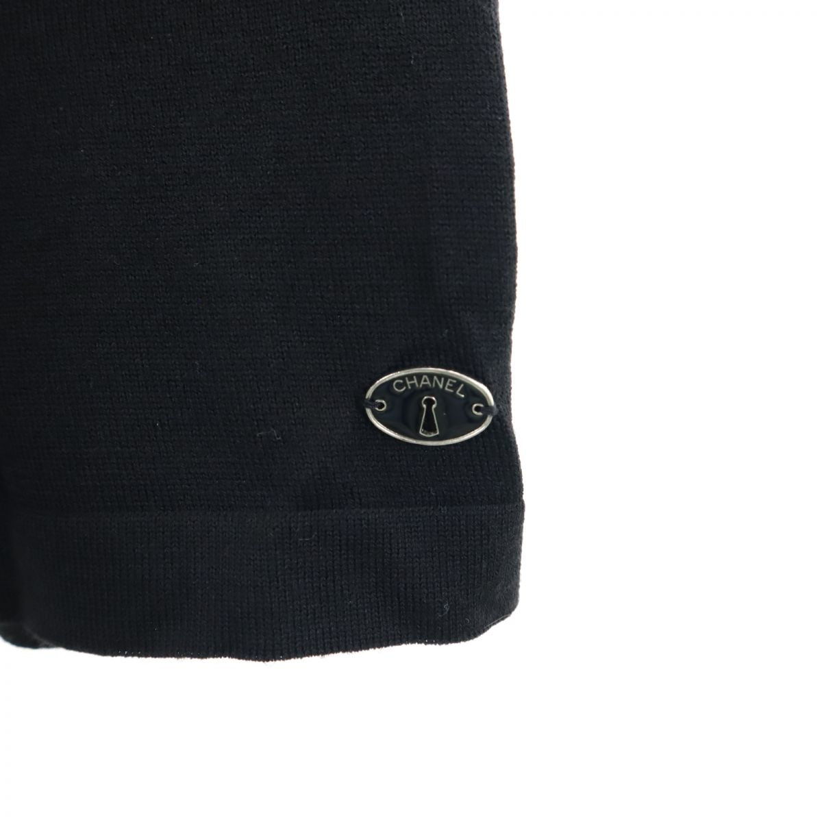 CHANEL シャネル ノースリーブ タートルネック ニットベスト 38 ブラック レディース