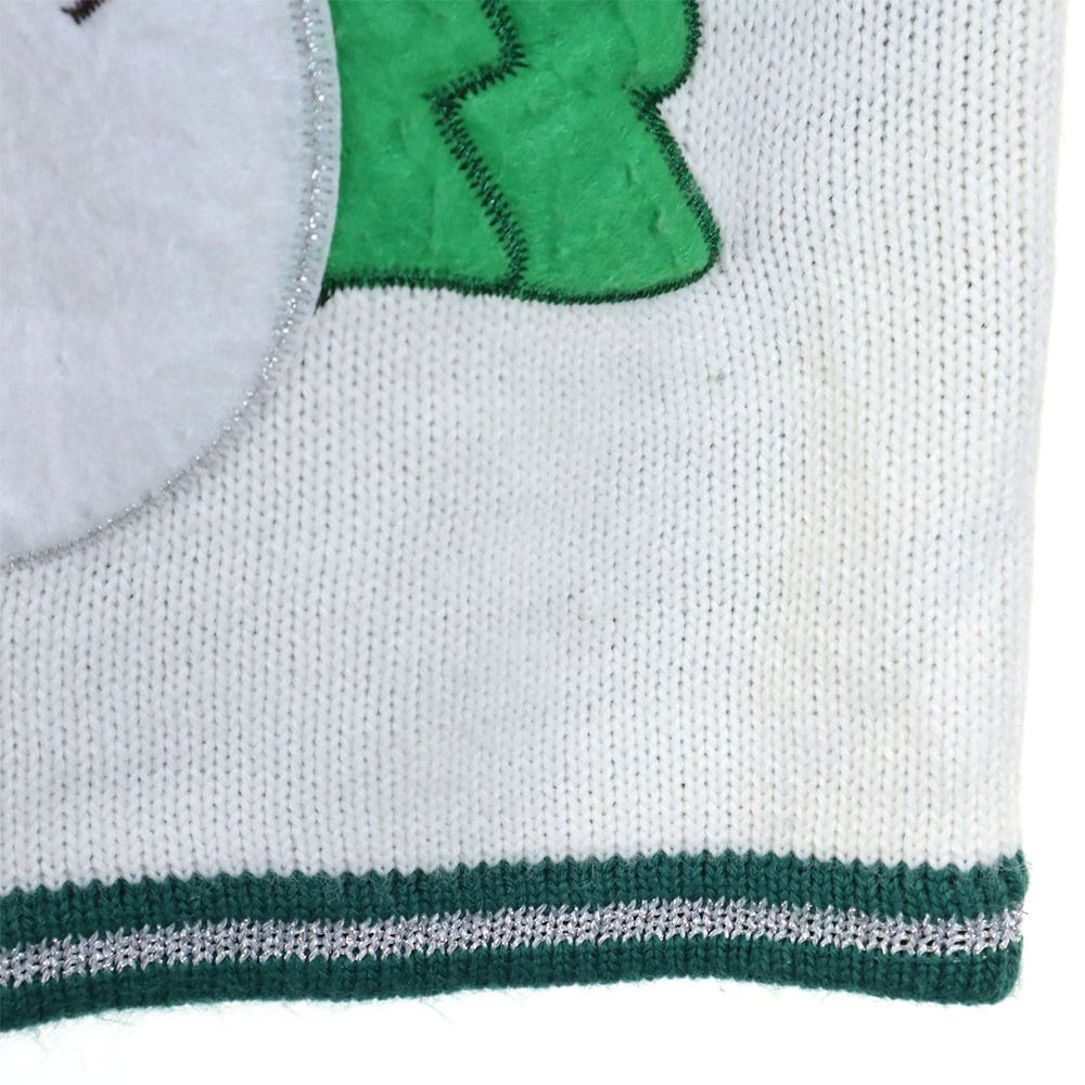 長袖 セーター L/G レッド ニット 雪だるま レディース