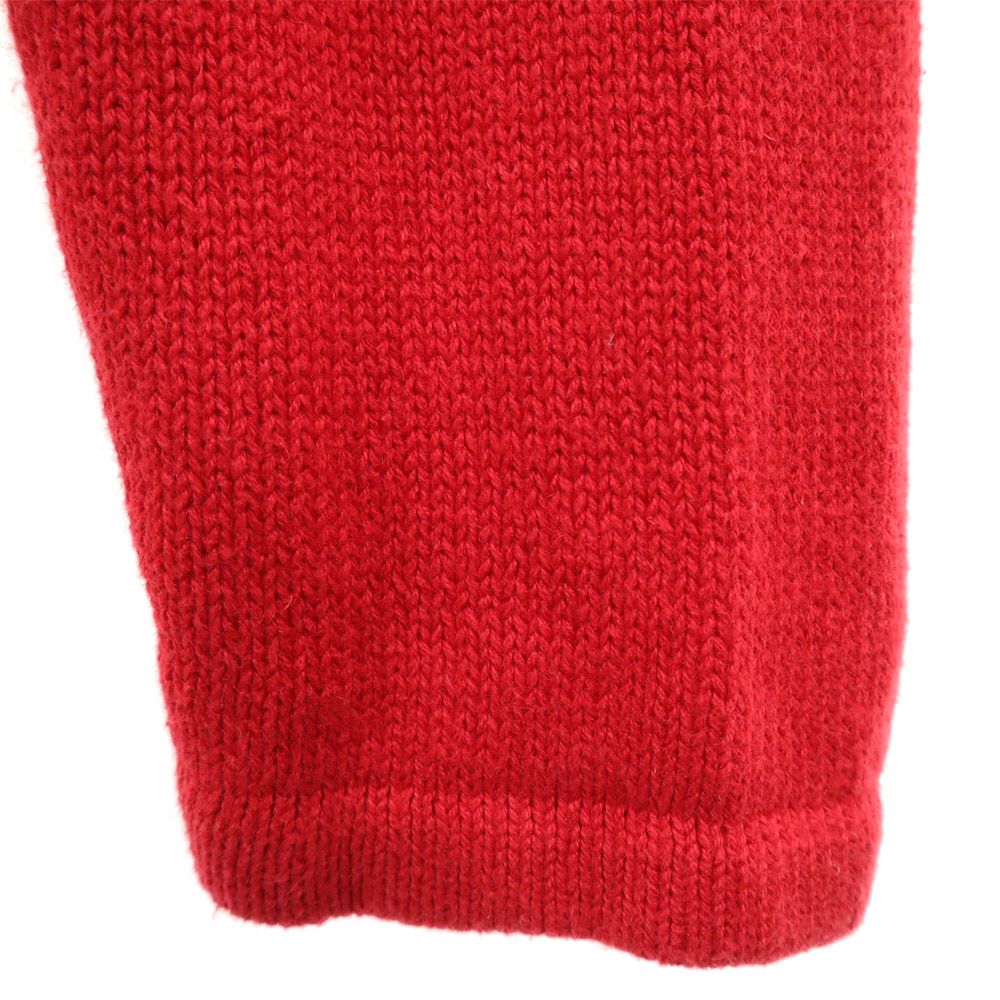 holidayeditions 雪柄 長袖 カーディガン セーター レッド holidayeditions ニット レディース