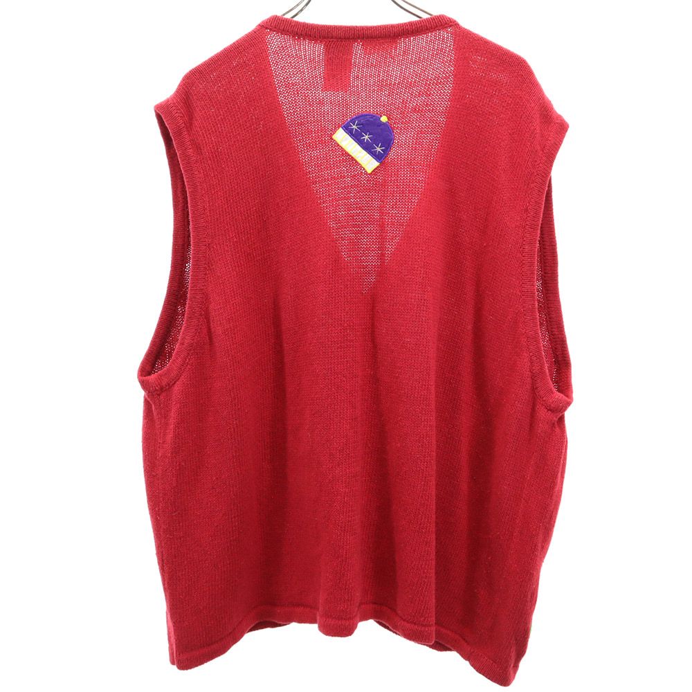 ボビーブルックス ニット ベスト レッド Bobbie Brooks レディース