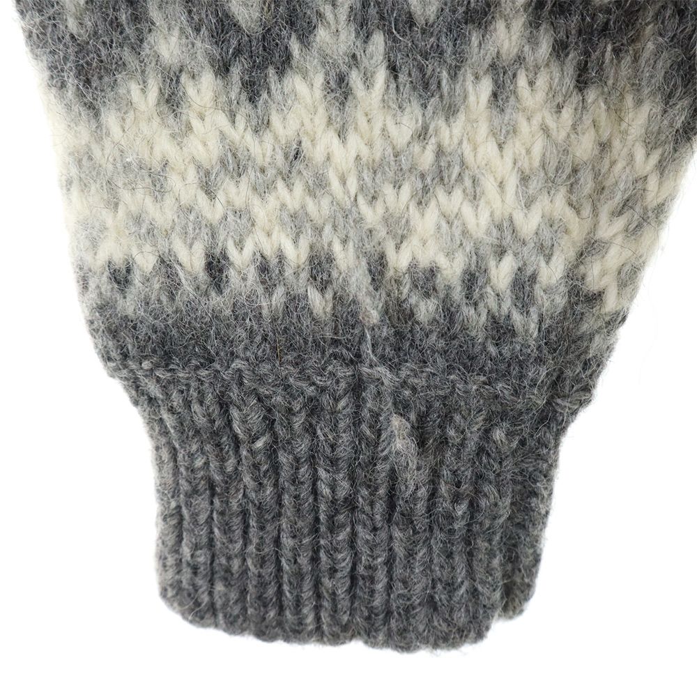 STOBI ノルディック ウール カーディガン L グレー メンズ