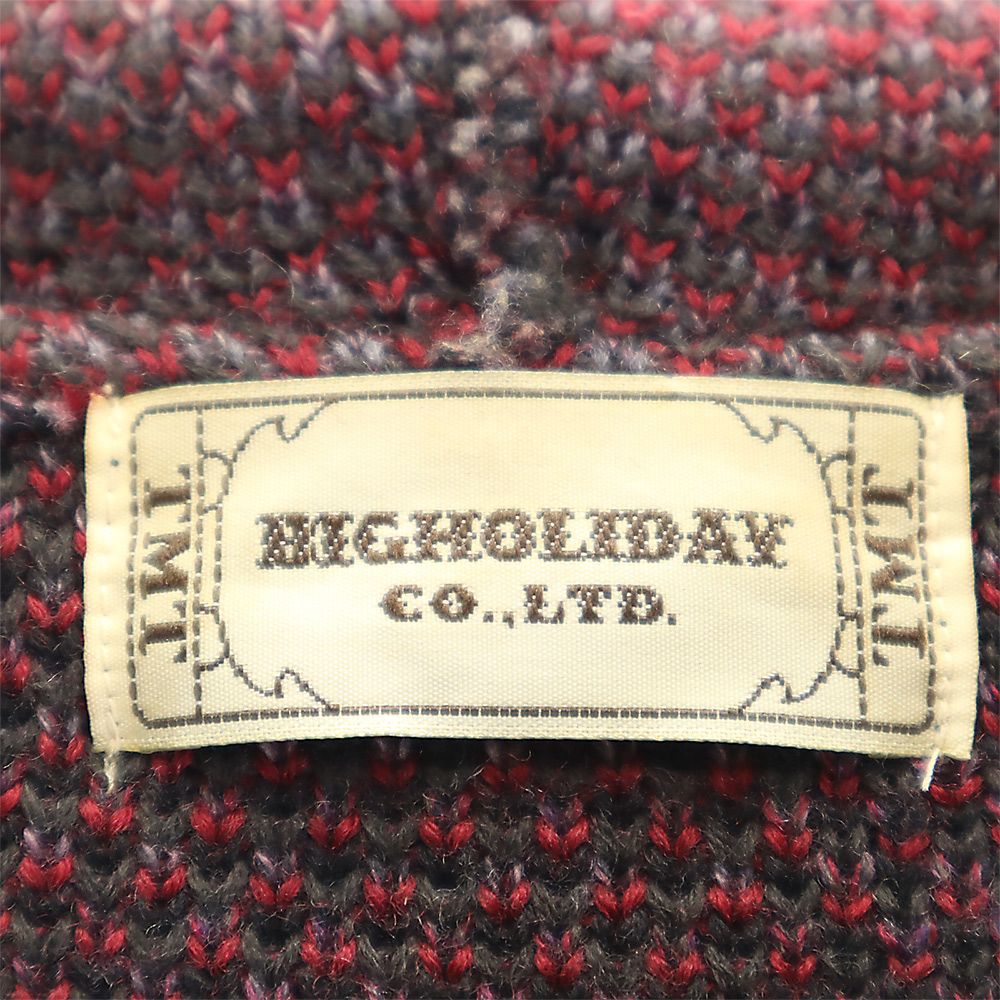 BIGHORIDAY ビックホリデー ＆ティーエムティー ニット ジップパーカー M ブラック系 TMT メンズ