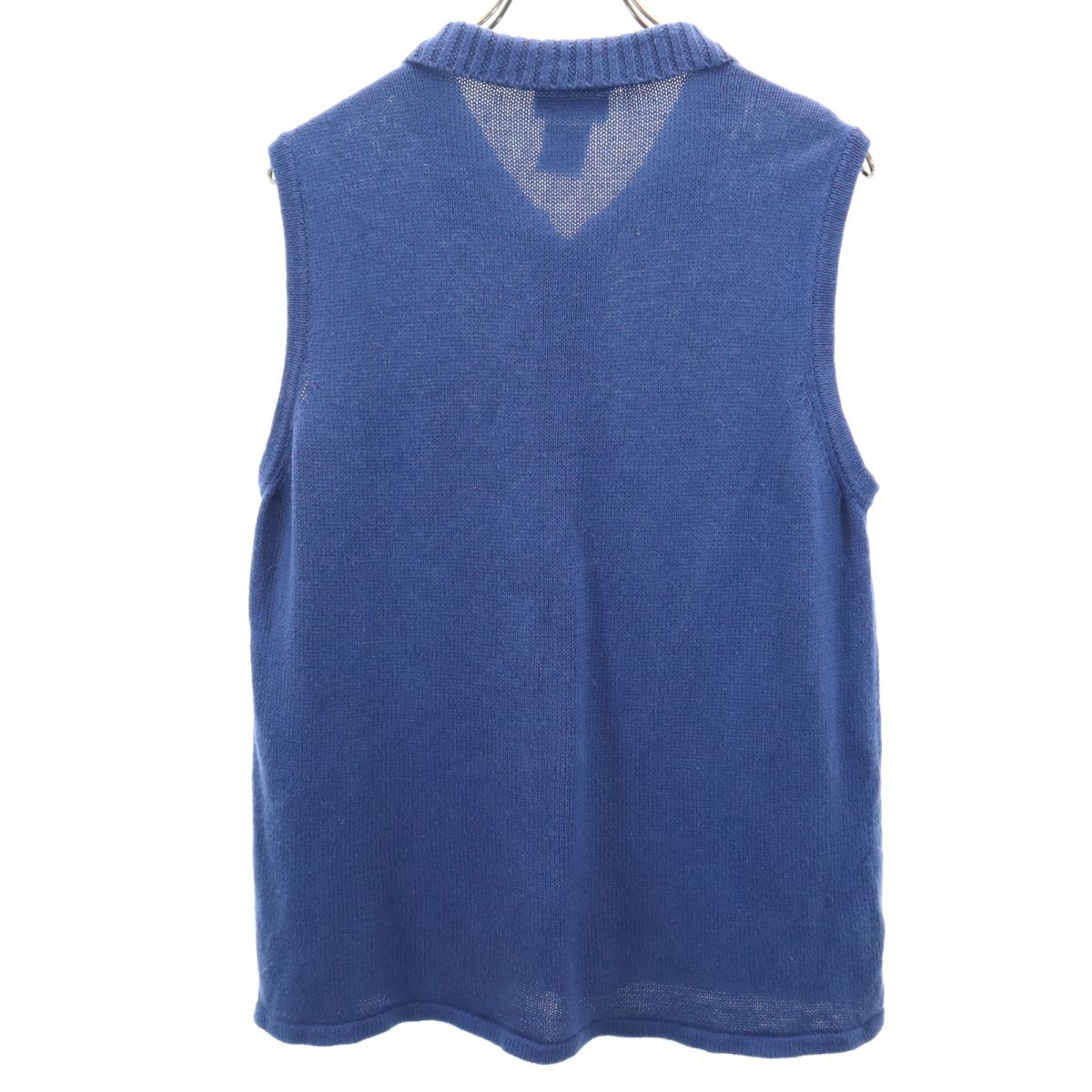 ブレアー 雪だるま ニットベスト M ブルー BLAIR レディース