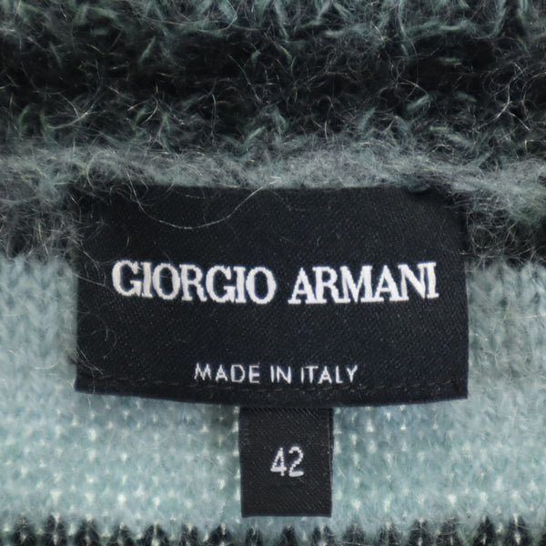 ジョルジオアルマーニ イタリア製 モヘアブレンド 長袖 ニット カーディガン 42 GIORGIO ARMANI レディース