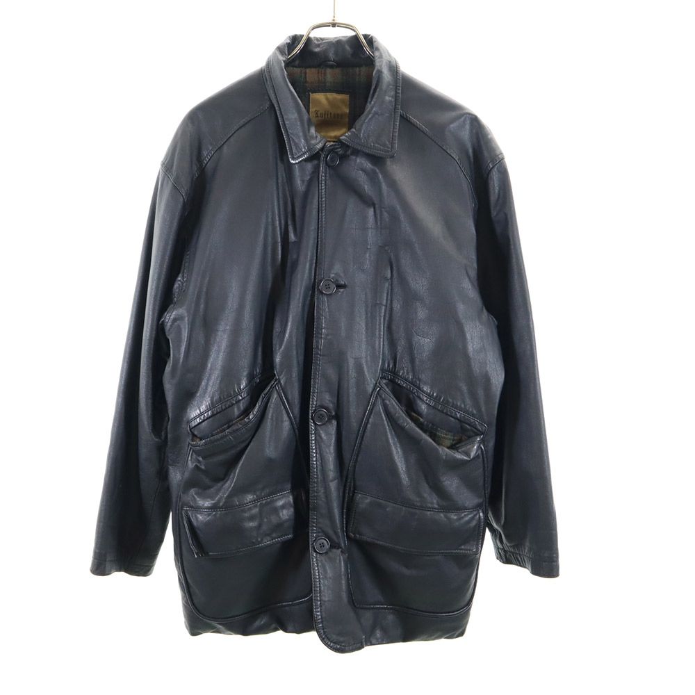 Lujitane 牛革 レザージャケット L ブラック コート メンズ