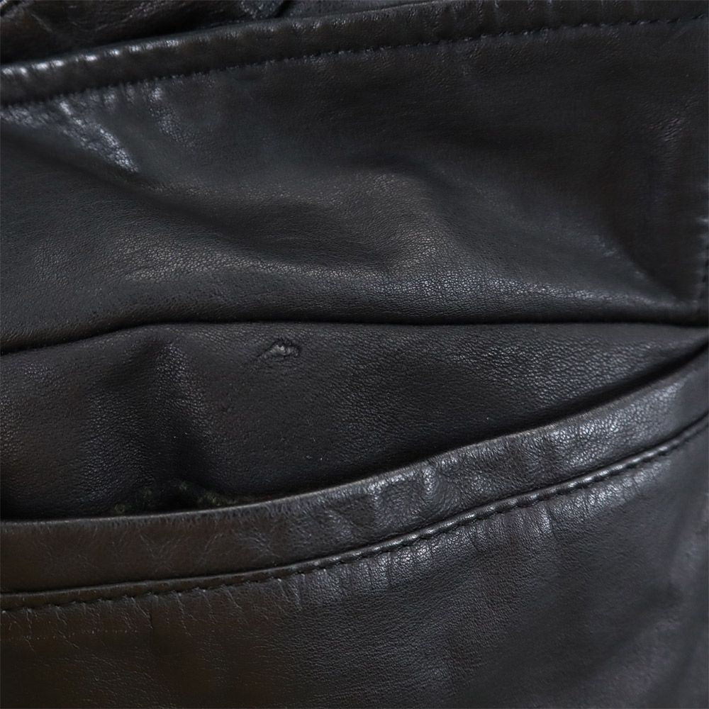 Lujitane 牛革 レザージャケット L ブラック コート メンズ