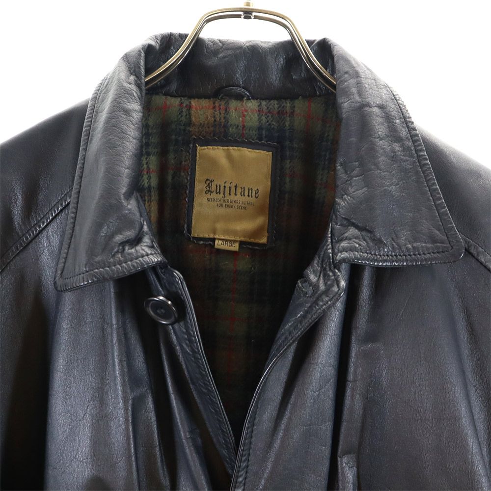 Lujitane 牛革 レザージャケット L ブラック コート メンズ
