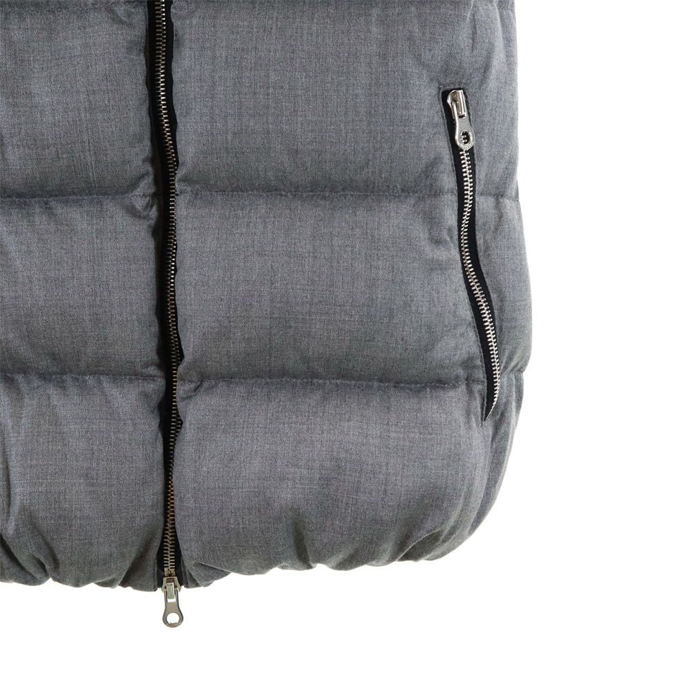 DUVETICA デュベティカ ダウンベスト 40 グレー フード レディース