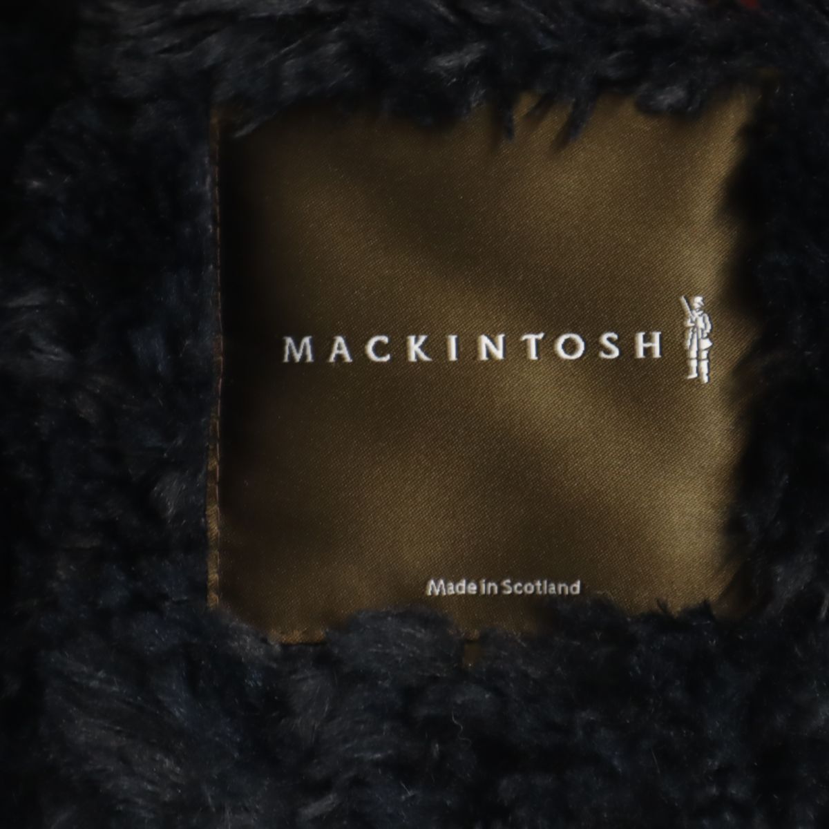 Mackintosh マッキントッシュ イギリス製 キルティングジャケット 34 ブラック 裏ボアファー レディース