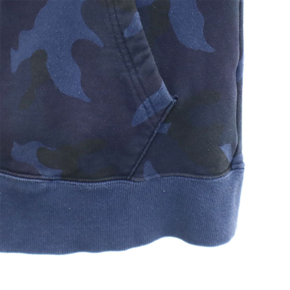 BLACK LABEL CRESTBRIDGE ブラックレーベルクレストブリッジ 三陽商会 カモフラ柄 長袖 ジップパーカー 2 ネイビー系 迷彩 スウェット メンズ