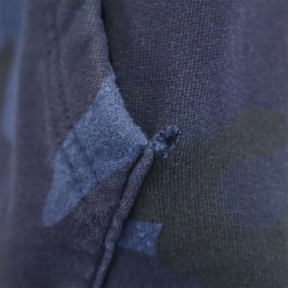 BLACK LABEL CRESTBRIDGE ブラックレーベルクレストブリッジ 三陽商会 カモフラ柄 長袖 ジップパーカー 2 ネイビー系 迷彩 スウェット メンズ