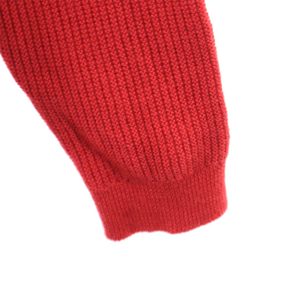 PEARLY GATES パーリーゲイツ 日本製 ゴルフ 長袖 ウール セーター 5 ネイビー×レッド ニット メンズ