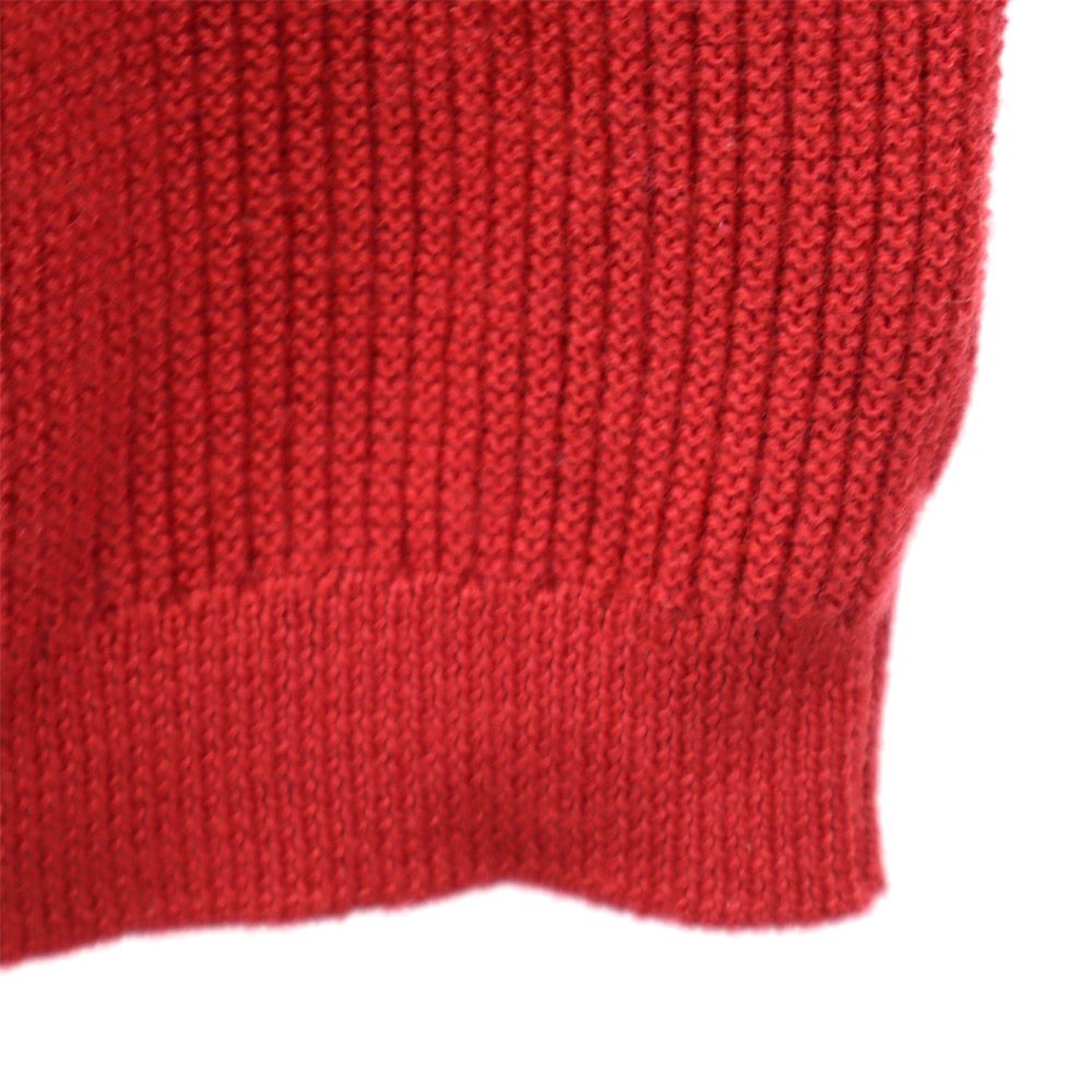 PEARLY GATES パーリーゲイツ 日本製 ゴルフ 長袖 ウール セーター 5 ネイビー×レッド ニット メンズ