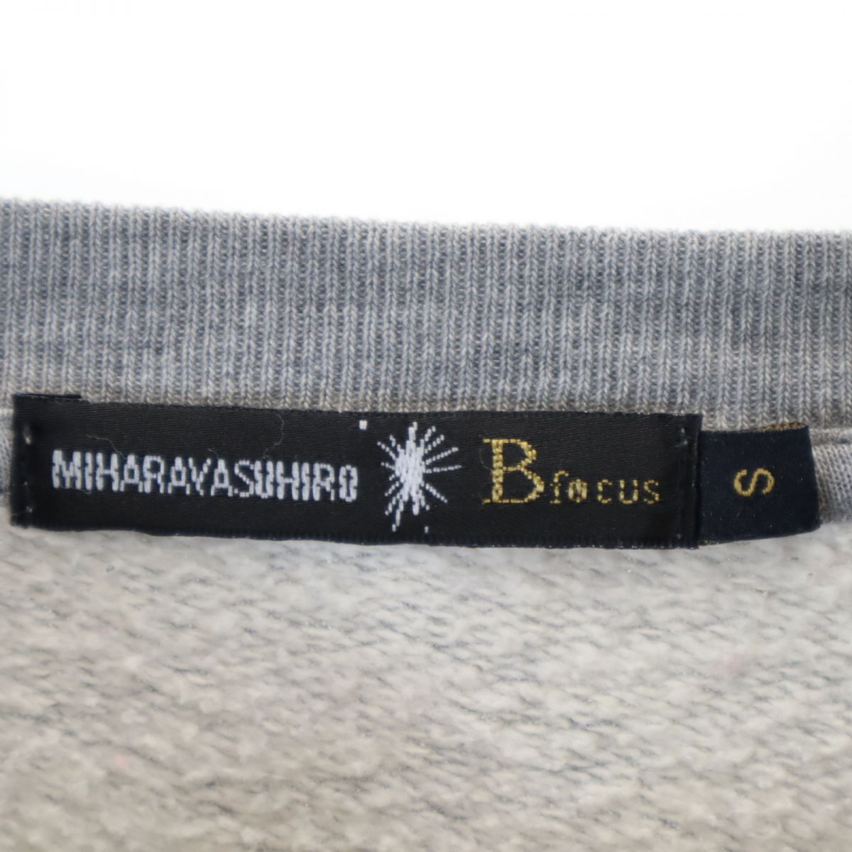 MIHARA YASUHIRO ミハラヤスヒロ × ブラウンズフォーカス コラボ プリント 長袖 トレーナー S グレー系 Bfocus スウェット メンズ