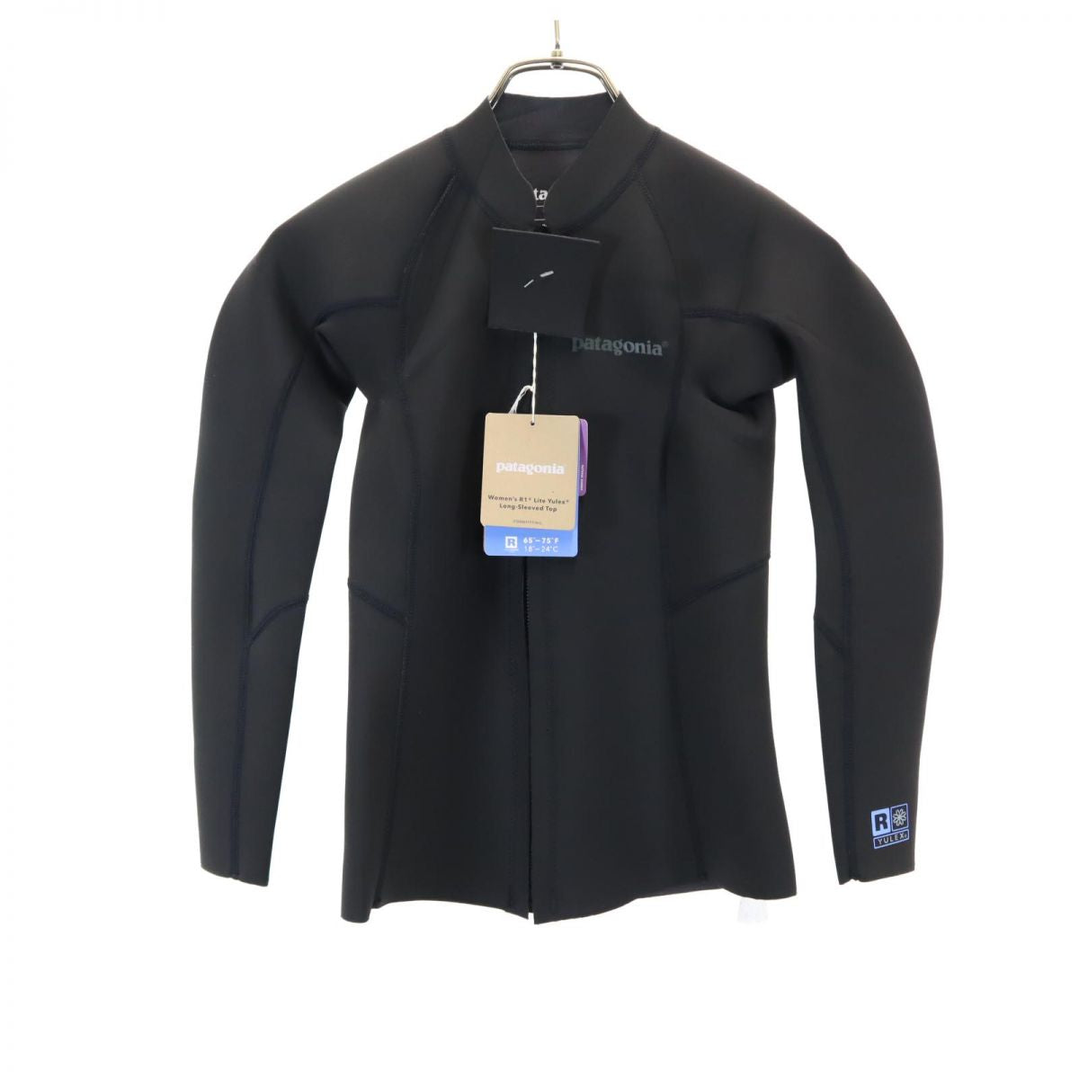 未使用 patagonia パタゴニア R1 Lite Yulex Long Sleeved Top 88500 アウトドア ウエット ジャケット 6 ブラック タグ付き レディース