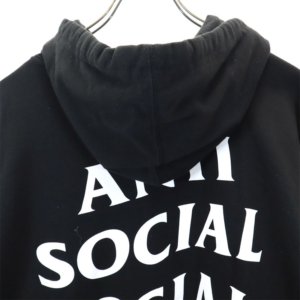 アンチソーシャルクラブ USA製 バックプリント 長袖 スウェットパーカー XL ブラック ANTI SOCIAL CLUB プルオーバー 裏起毛 メンズ
