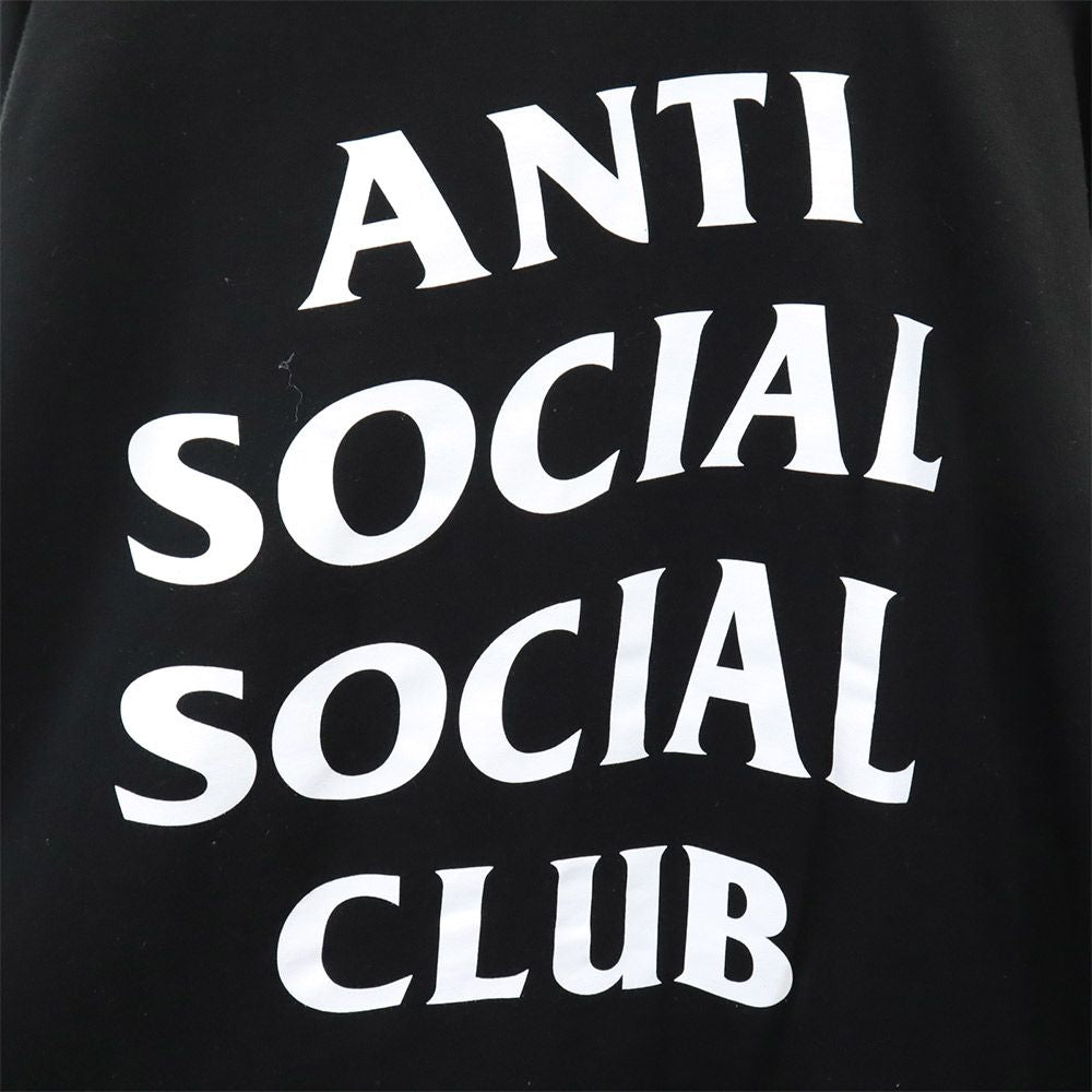 アンチソーシャルクラブ USA製 バックプリント 長袖 スウェットパーカー XL ブラック ANTI SOCIAL CLUB プルオーバー 裏起毛 メンズ