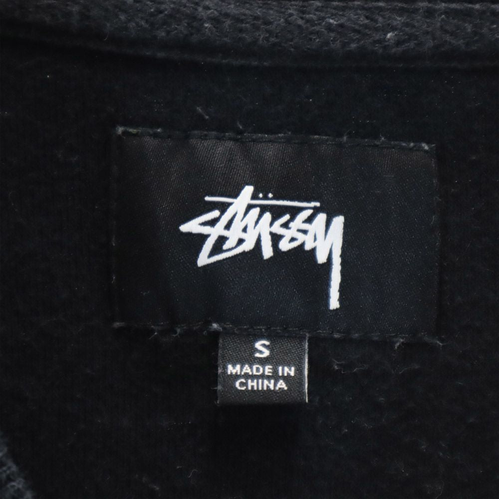STUSSY ステューシー 半袖 トレーナー S 黒 パイル地 メンズ