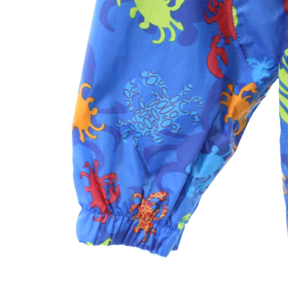 L.L.Bean エルエルビーン アウトドア 総柄 ナイロンジャケット 8 青系 キッズ