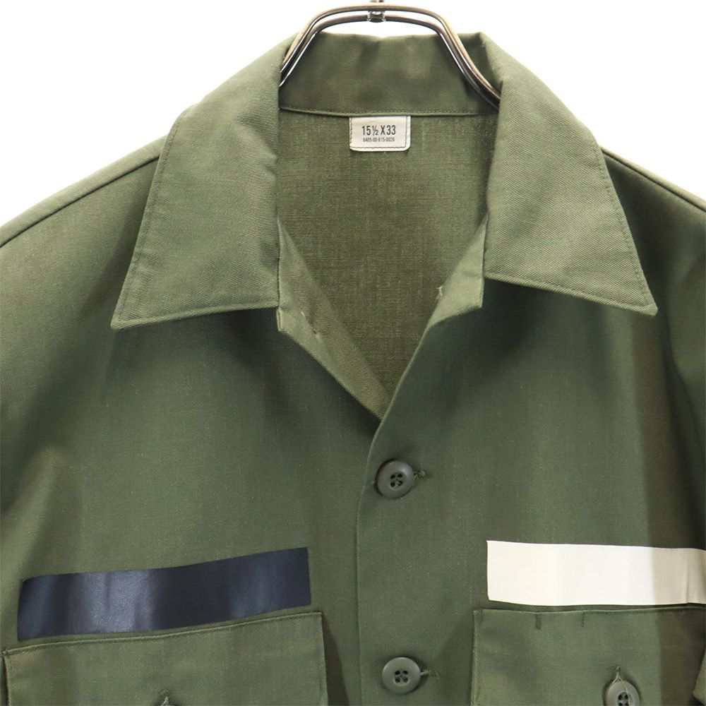 US ARMY アメリカ軍 ユーティリティシャツ 長袖 ミリタリーシャツ 15 1/2×33 グリーン メンズ