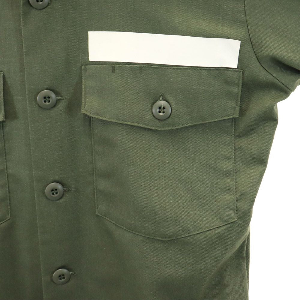 US ARMY アメリカ軍 ユーティリティシャツ 長袖 ミリタリーシャツ 15 1/2×33 グリーン メンズ