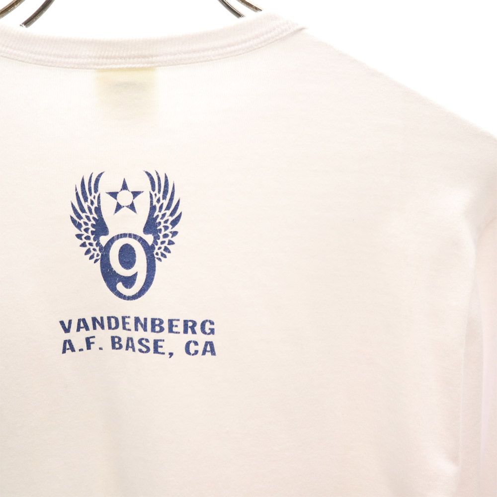 Buzz Rickson's バズリクソンズ USA製 プリント 長袖 Tシャツ S ホワイト ロンT メンズ