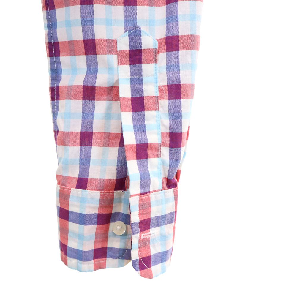 Frank&Eileen フランクアンドアイリーン チェック柄 長袖 スキッパータイプ シャツ XS レディース