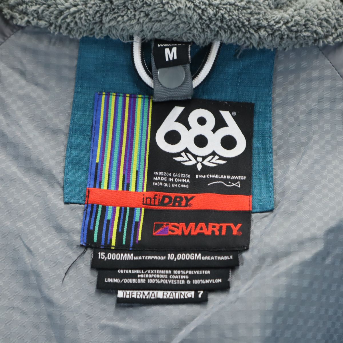 686 シックスエイトシックス スノーボード ジャケット M ブルー系 SMARTY レディース
