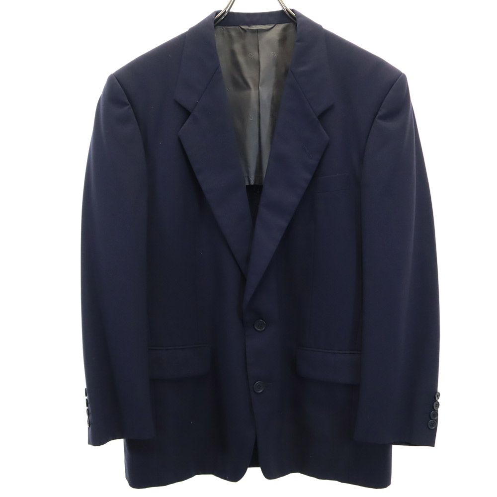 Christian Dior クリスチャンディオール 90s オールド ウールブレンド テーラードジャケット A-5 ネイビー MONSIEUR メンズ