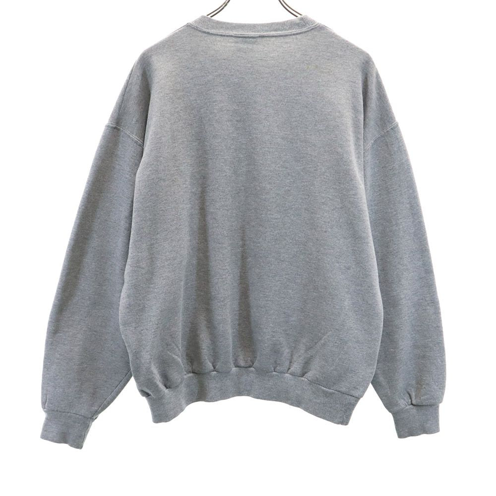 JERZEES ジャージーズ 長袖 トレーナー L グレー スウェット 裏起毛 刺繍 メンズ